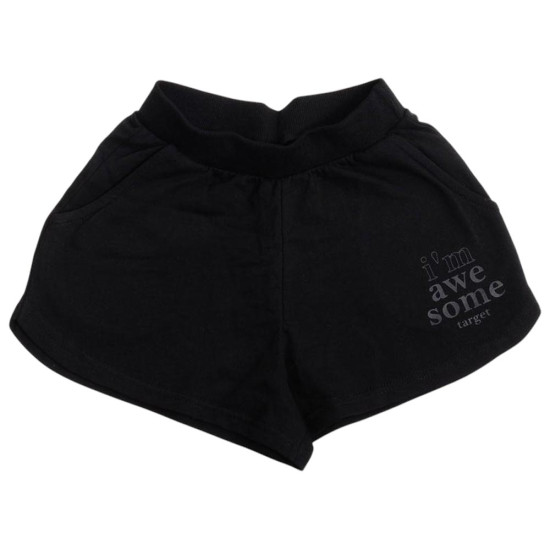 Target Παιδικό σετ Loose Crop Top & Shorts Single Jersey Set ''Awesome''